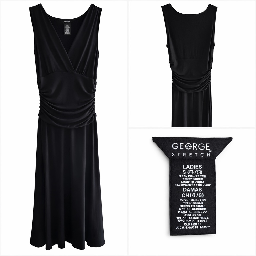 George Women's Elegant Black Midi Dress